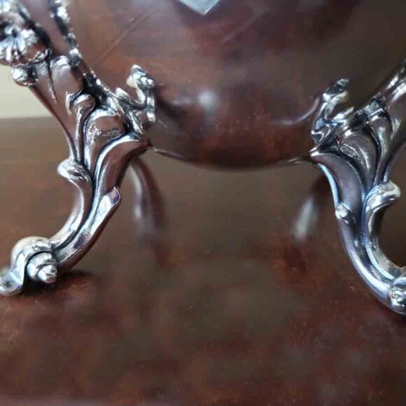 Reed & Barton #1795 Silver Plate Teapot Coffee Pot Winthrop Pumpkin Top - Picture 4 of 5